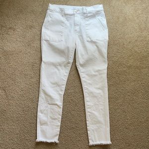 Loft skinny crop white jeans!